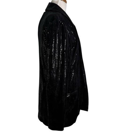 BISHOP + YOUNG Sequin Steal the Night Blazer Black Size M - Picture 6 of 10